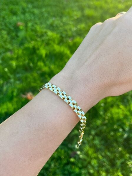 14K Kordon Dizilim Bileklik