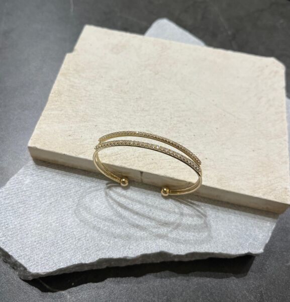 Altın Renkli Taşlı Kelepçe