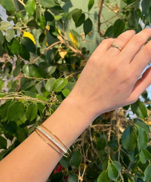 Altın Renkli Üç Sıra Kelepçe