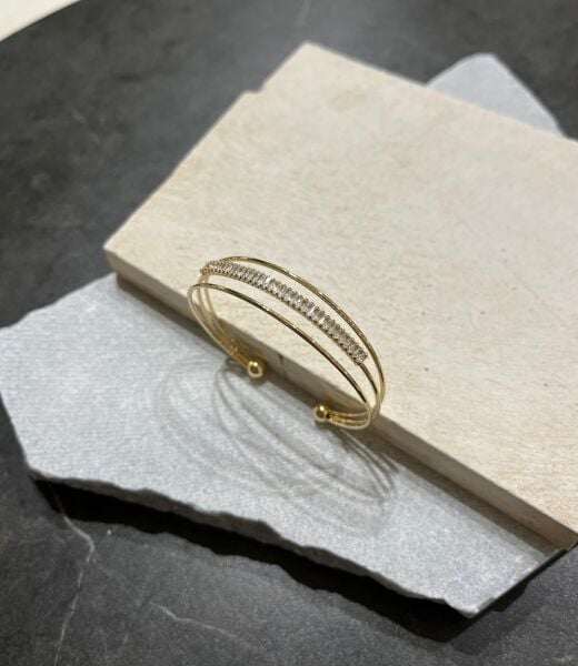 Altın Renkli Üç Sıra Kelepçe