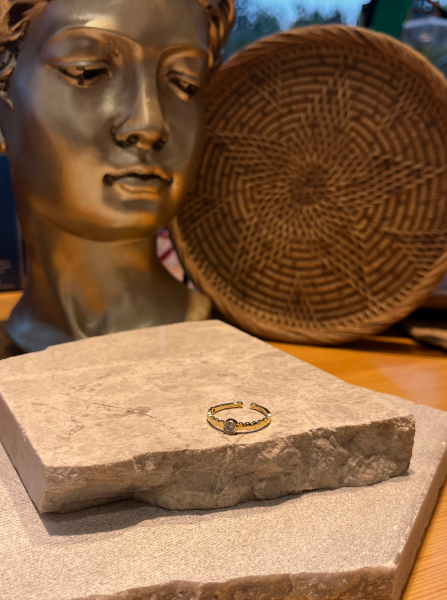 Daire Taşlı İnce Yüzük