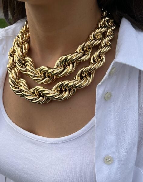 Kalın Burgu Kısa Kolye