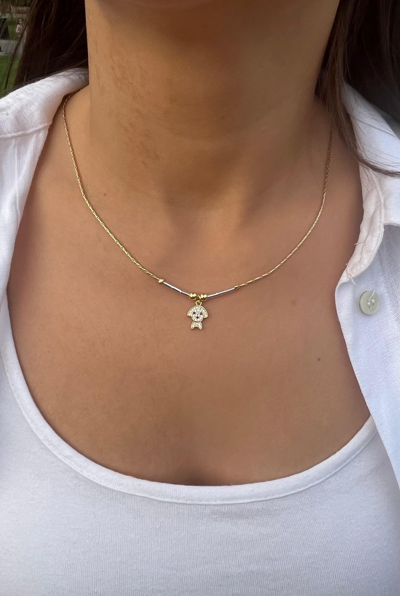 Köpek Charmlı Kolye