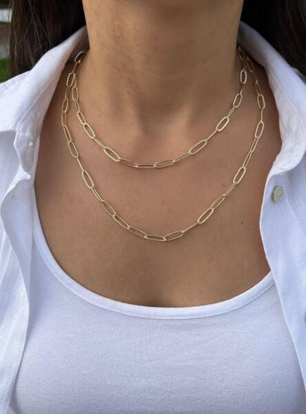 Desenli Ataç Dolama Zincir Kolye