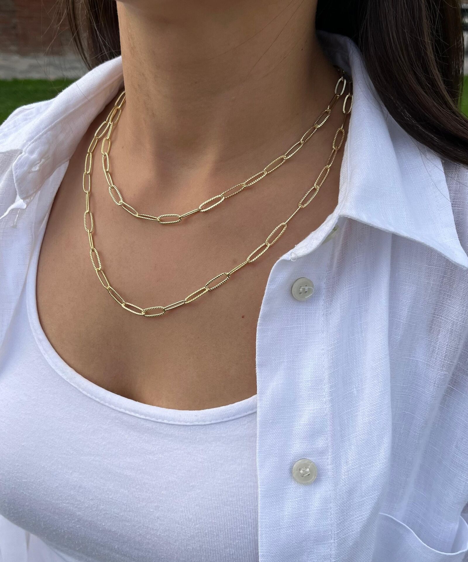 Desenli Ataç Dolama Zincir Kolye