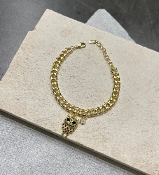 Baykuş Charmlı Bileklik