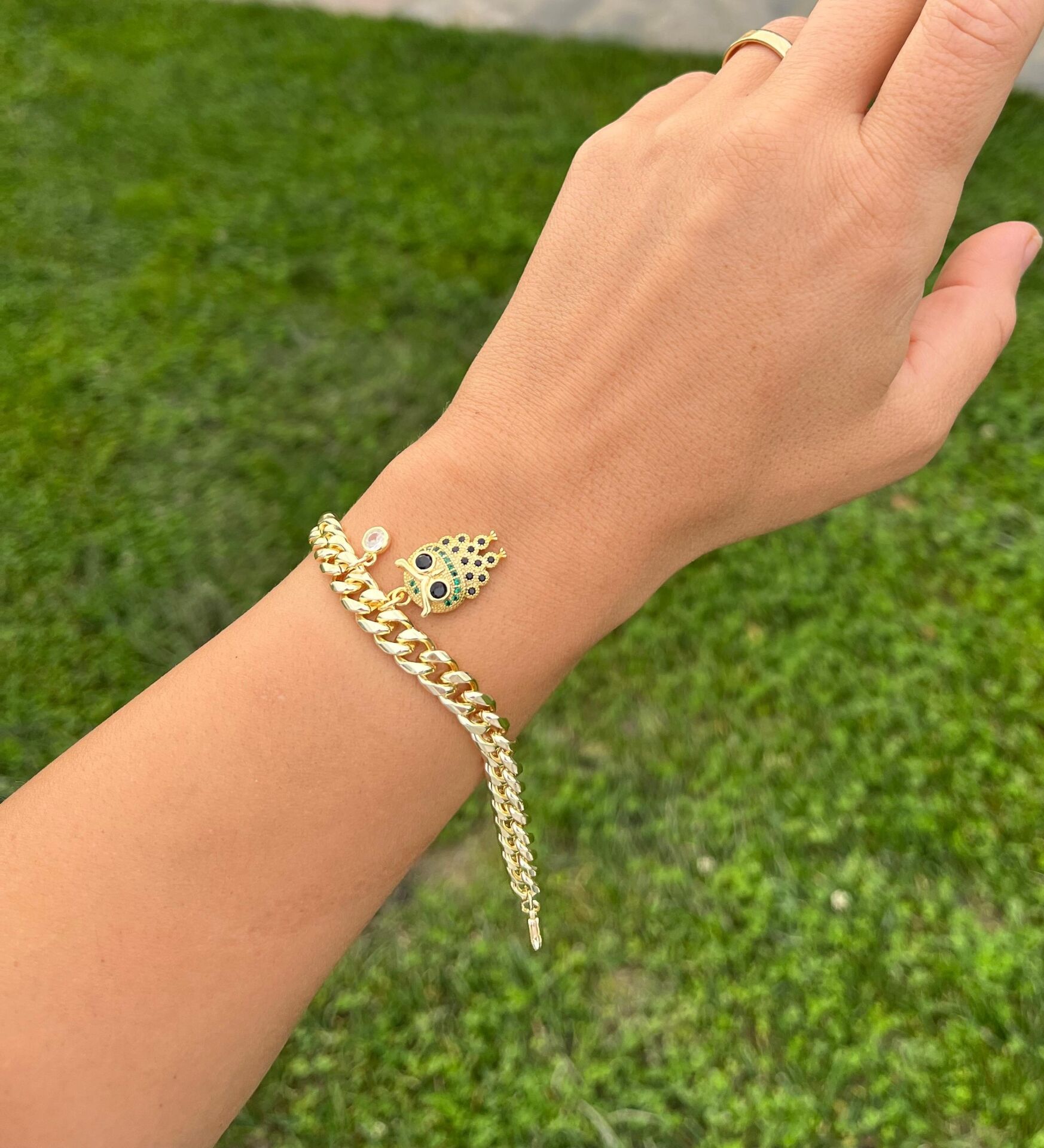 Baykuş Charmlı Bileklik