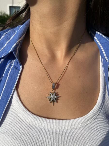 Minimal Kuzey Yıldızı Kolye