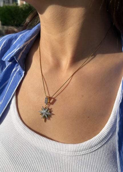 Minimal Kuzey Yıldızı Kolye