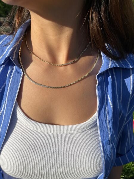 S Desen Dolama Zincir Kolye