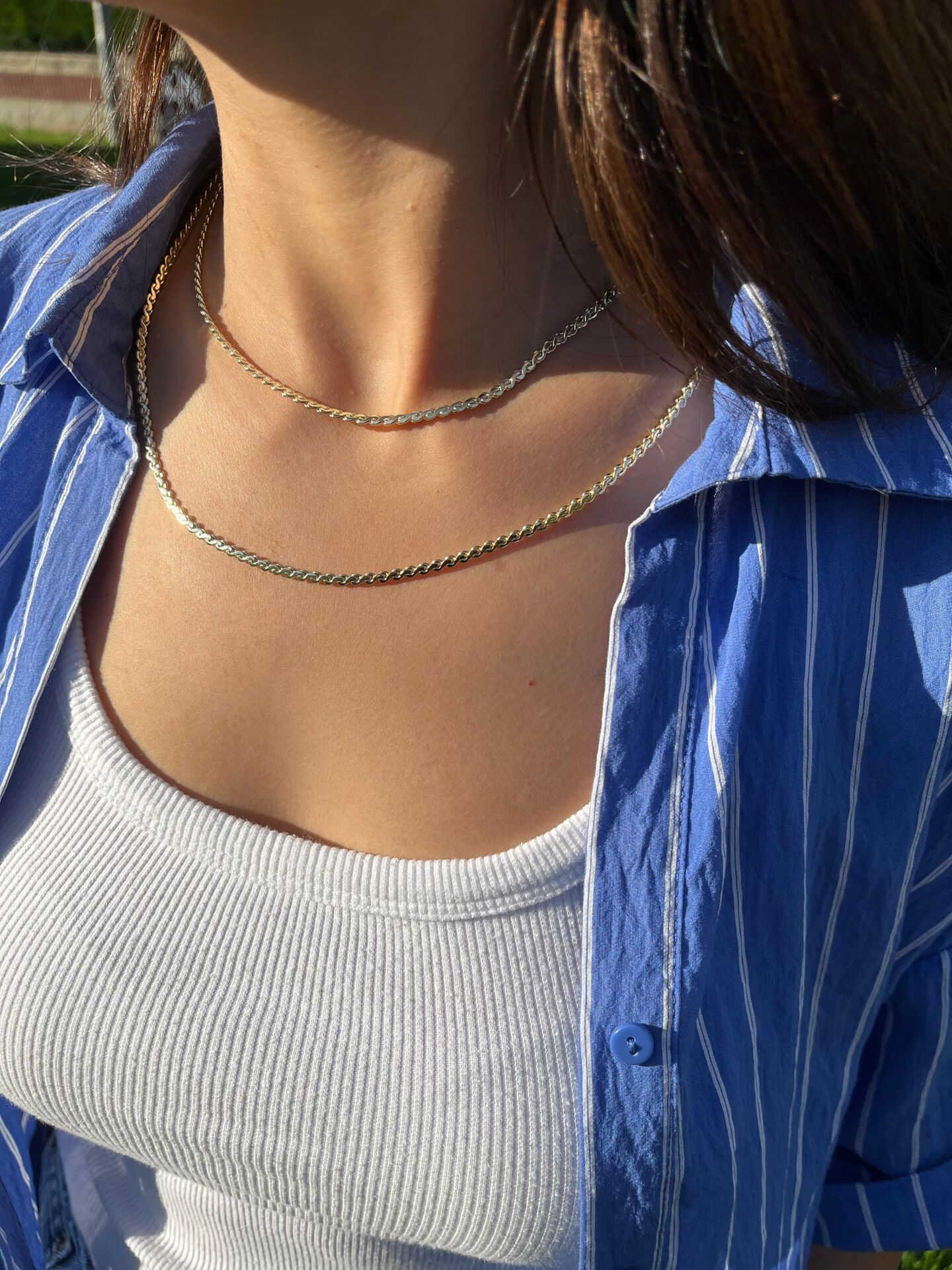 S Desen Dolama Zincir Kolye