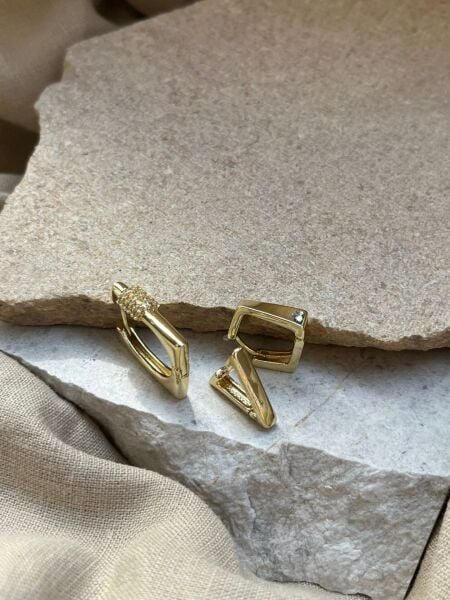 YSX Jewelry Geometrik Üçlü Küpe Seti