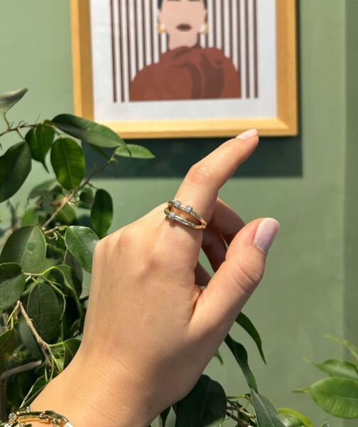 Yüzük Taş Desenli