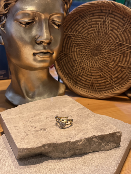 Yüzük Kalp Desenli