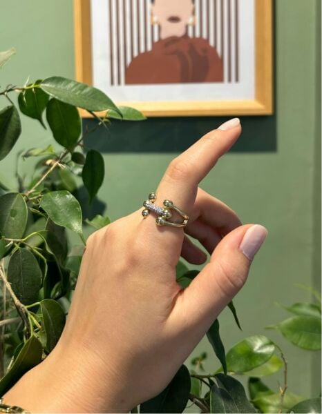 Yüzük Taş Desenli