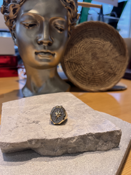 Yüzük Kuzey Yıldızı Desenli