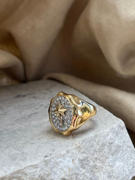 Yüzük Kuzey Yıldızı Desenli