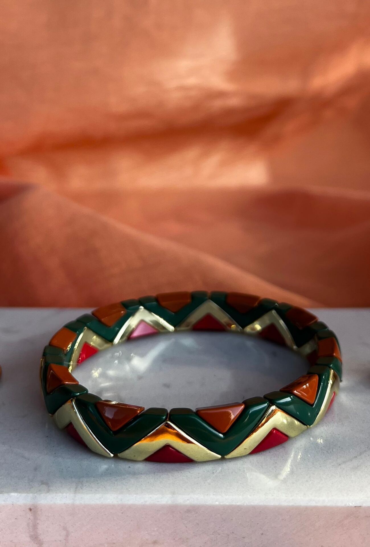 Porselen Kaplama Üç Renkli Bileklik