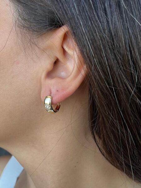 Xuping Büyük Taşlı Küpe