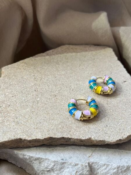 Açık Renkli Simit Küpe