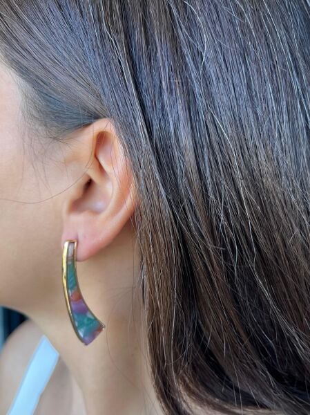 Pastel Renkli Kılıç Küpe