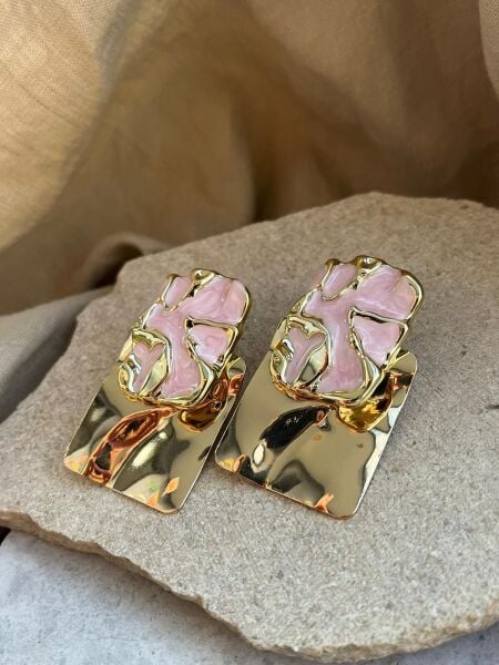 Pink Stone Earrings
