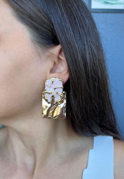 Pink Stone Earrings
