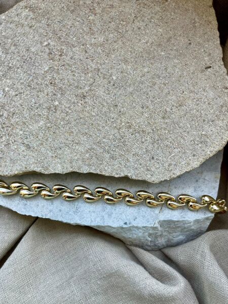 14K Sıralı Damla Bileklik