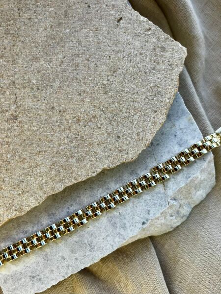 14K Kordon Dizilim Bileklik