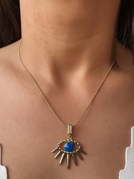 Mavi Göz ve Güneş Uçlu Kolye