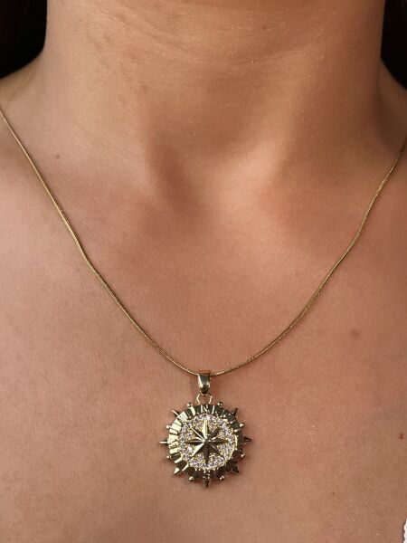 Stone and Star Pendant Necklace