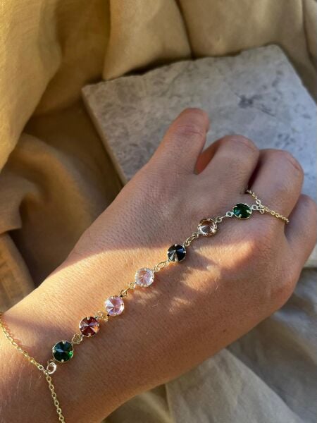 Renkli Taşlı Yuvarlak Şahmeran