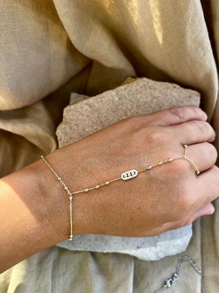 Altın Renkli Taş Detaylı Şahmeran