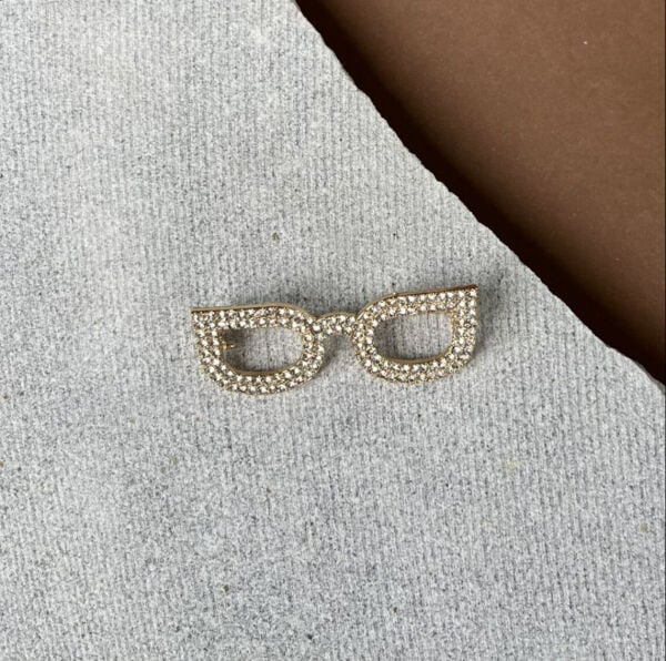 Taşlı Gözlük Broş