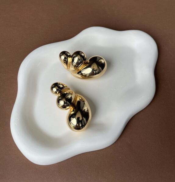 Sıralı Damla Büyük Küpe