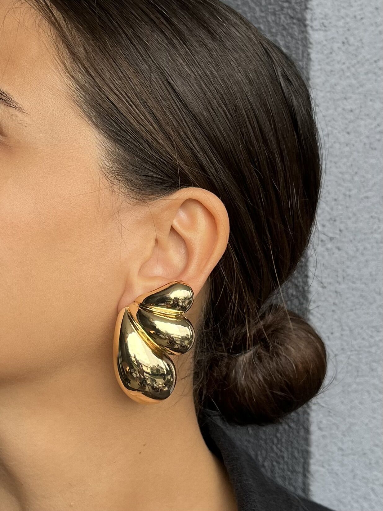 Sıralı Damla Büyük Küpe