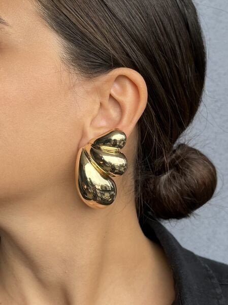 Sıralı Damla Büyük Küpe