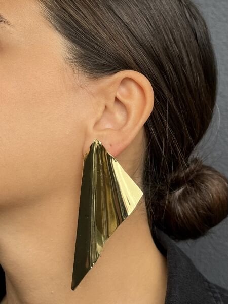 Large Wing Patterned Earrings