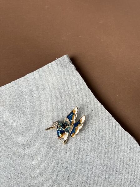 Mavi Ağaçkakan Broş