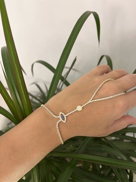 Altın Renkli Gözlü ve Taşlı Şahmeran