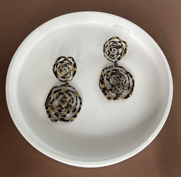 Dairesel Kahverengi Leopar Küpe
