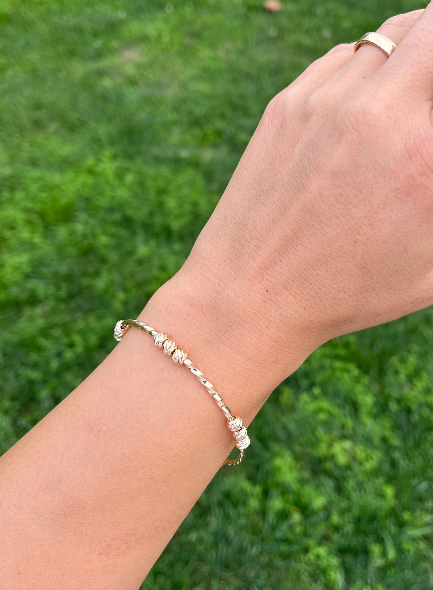 Ysx Altın Rengi Üç Toplu Bilezik