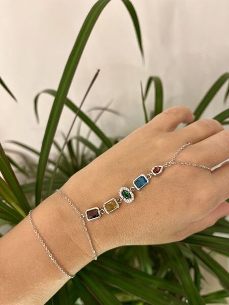 Gümüş Renkli Taşlı Şahmeran