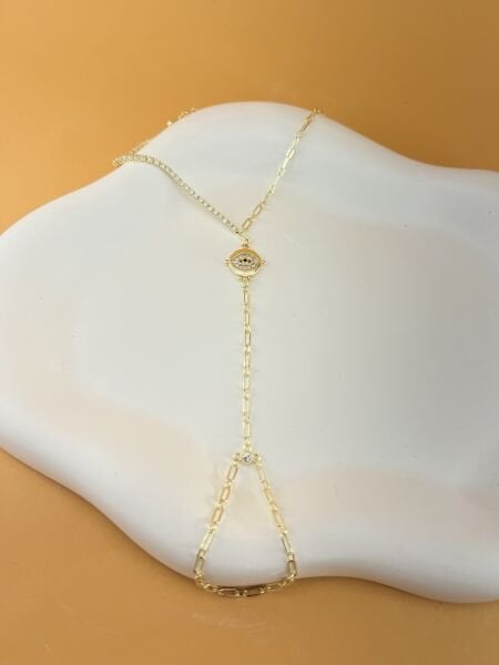 Altın Renkli Taşlı Gözlü Şahmeran