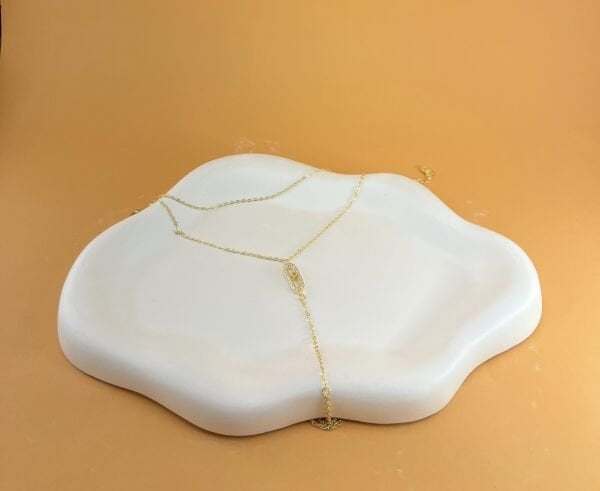 Altın Renkli Taşlı Oval Şahmeran