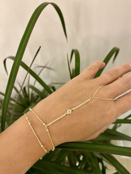 Altın Renkli Taş Dizilim Şahmeran