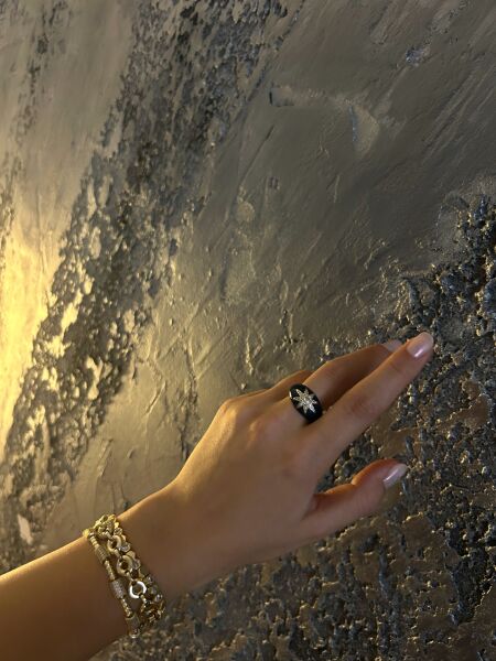 Taşlı Yıldız Mavi Yüzük