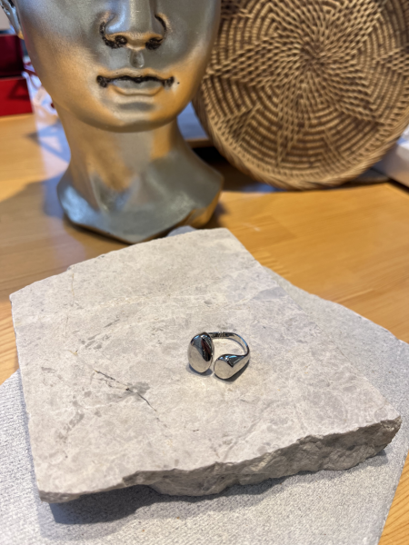 Gümüş Renkli Oval Yüzük