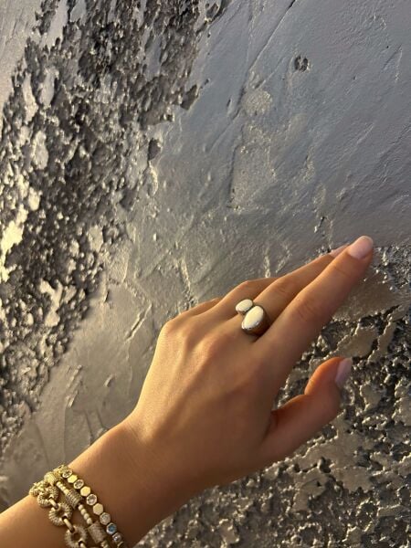 Gümüş Renkli Oval Yüzük