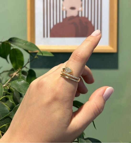 Taşlı Sarmal Yüzük